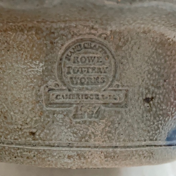 Rowe Pottery Works apple baker pottery bowl cobalt - Picture 3 of 10